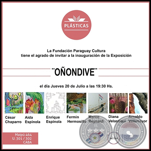Oñondive - Exposición colectiva - Buenos Aires 20 de Julio de 2017